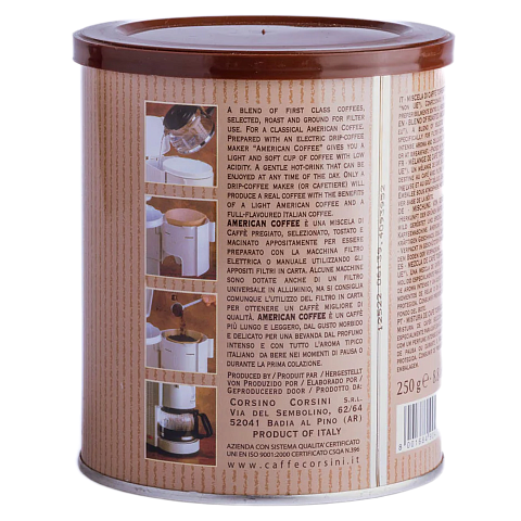 04778 Кофе По-Американски натуральный жареный молотый, в ж/б 250г